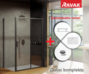 RAVAK SET15 BLSDP2-120+BLSPS-90 melns/Transp, Gigant Pro +SET, Galaxy Pro Base, Professional 90 