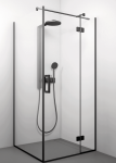 LORENA Black dušas kabīne 100x100 caurspīdīgi stikli 