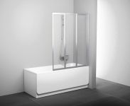 VS3 Стенка для ванны 130 сатин/стекло Transparent