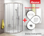 RAVAK SET16 dušas komplekts XP1CP4-90 spīdīgs/Transparent ar Elipso Pro Flat paliktni 